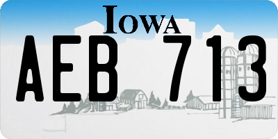 IA license plate AEB713