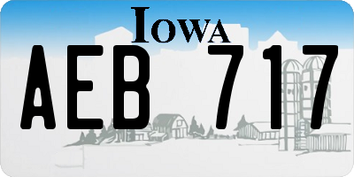 IA license plate AEB717