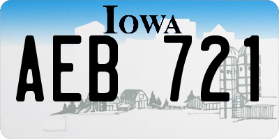 IA license plate AEB721