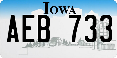 IA license plate AEB733