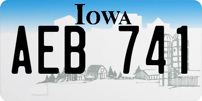 IA license plate AEB741
