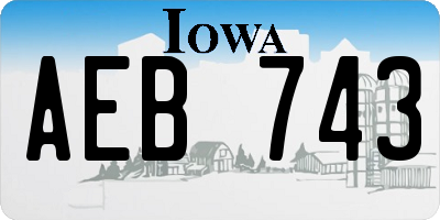 IA license plate AEB743