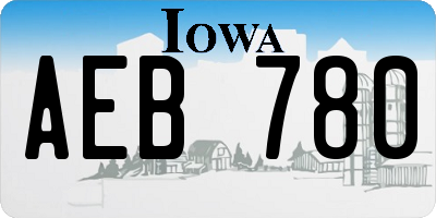 IA license plate AEB780