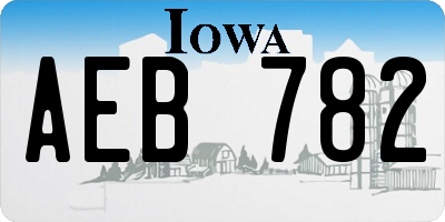 IA license plate AEB782