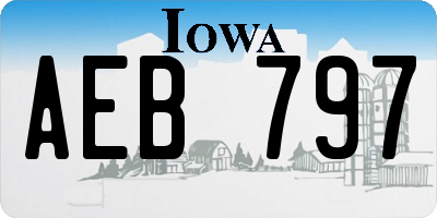 IA license plate AEB797