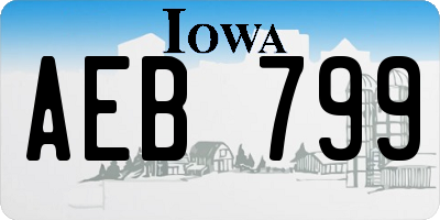 IA license plate AEB799