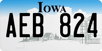 IA license plate AEB824