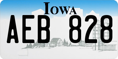 IA license plate AEB828