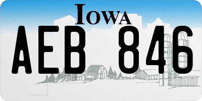 IA license plate AEB846