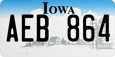 IA license plate AEB864