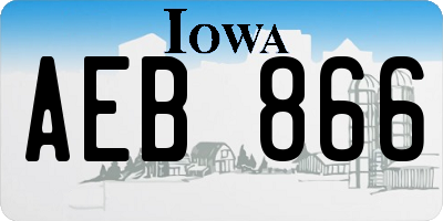 IA license plate AEB866