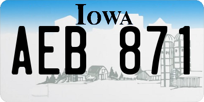 IA license plate AEB871