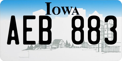 IA license plate AEB883