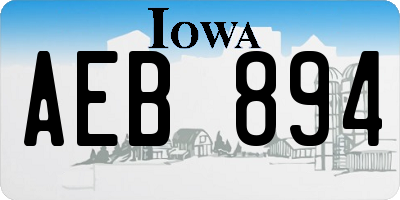 IA license plate AEB894