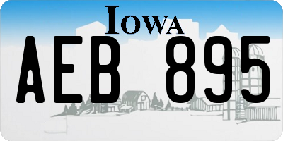 IA license plate AEB895