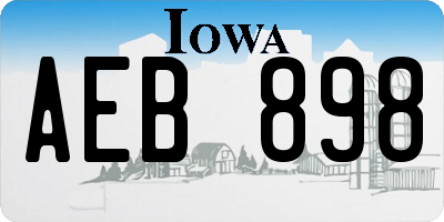 IA license plate AEB898
