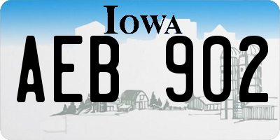 IA license plate AEB902