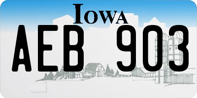 IA license plate AEB903