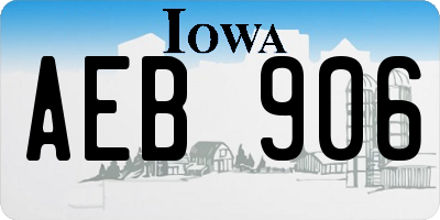 IA license plate AEB906
