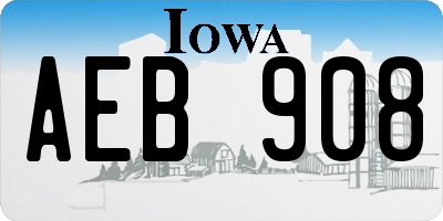 IA license plate AEB908