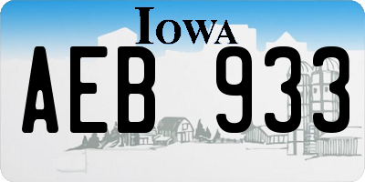 IA license plate AEB933
