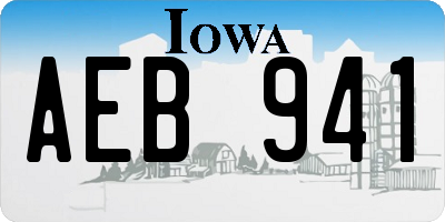 IA license plate AEB941