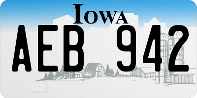IA license plate AEB942