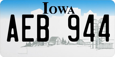 IA license plate AEB944