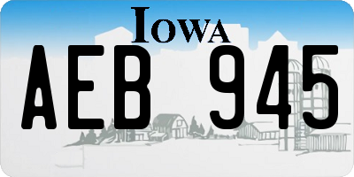 IA license plate AEB945