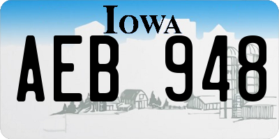 IA license plate AEB948