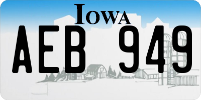 IA license plate AEB949