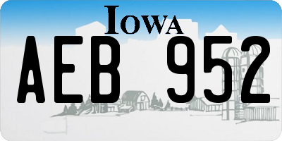 IA license plate AEB952