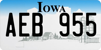 IA license plate AEB955