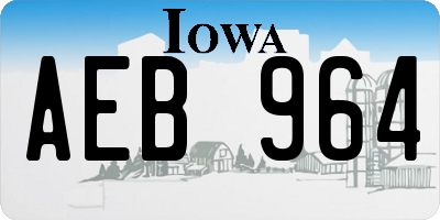IA license plate AEB964