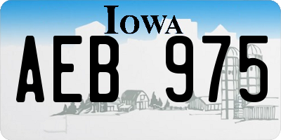 IA license plate AEB975