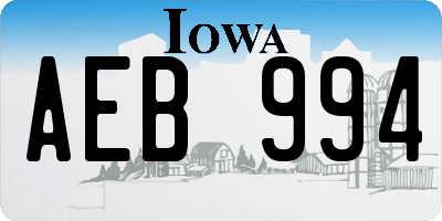 IA license plate AEB994
