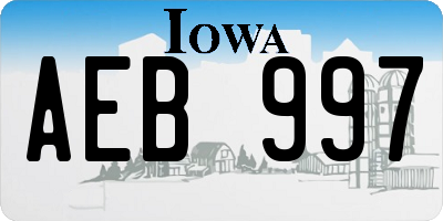 IA license plate AEB997