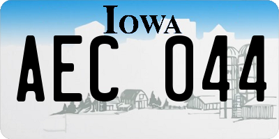 IA license plate AEC044