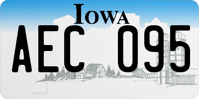 IA license plate AEC095