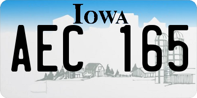 IA license plate AEC165