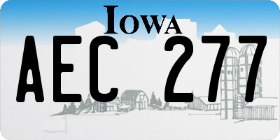 IA license plate AEC277