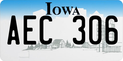 IA license plate AEC306