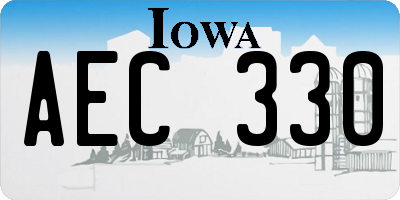 IA license plate AEC330