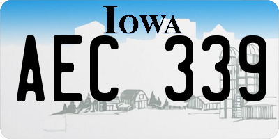 IA license plate AEC339