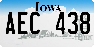 IA license plate AEC438