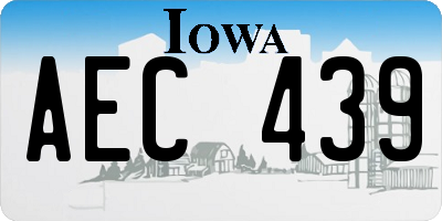 IA license plate AEC439