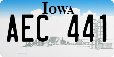 IA license plate AEC441