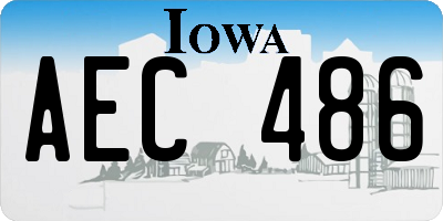 IA license plate AEC486