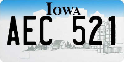 IA license plate AEC521