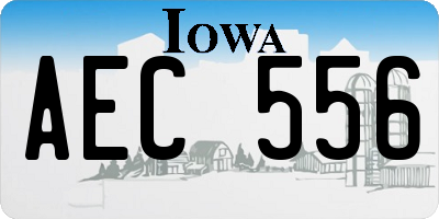 IA license plate AEC556